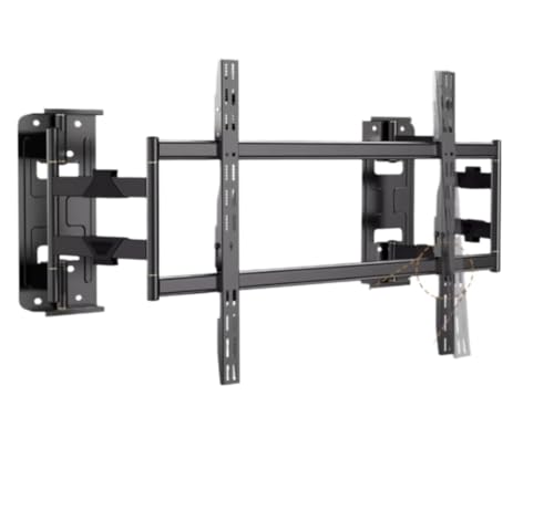 Support TV télescopique orientable avec étagère d'angle pour grand écran