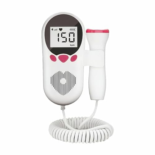Image of Portable Fetal Doppler Baby Heart Monitor for Pregnancy with Inbuilt Speaker, Large Display Size | for Home & Clinic