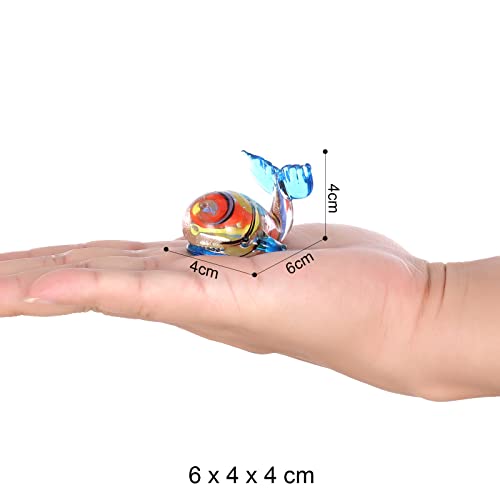 Too-Arts Colorful Whale Sculpture Glass Whale Figurine Ornament Hand Blown Multicolor #TOP4