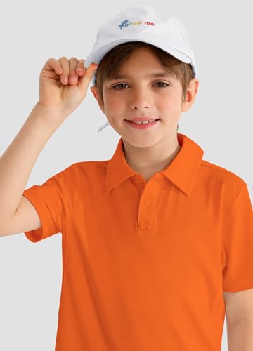 Image of MIVEI Kids' Performance School Uniform Polo Shirt Breathable UPF50+ | Youth Boys Girls Short Sleeve Golf Collared Shirts Grid Dry Fit Wrinkle Free Stretch Lightweight Cool Athletic Button Dress