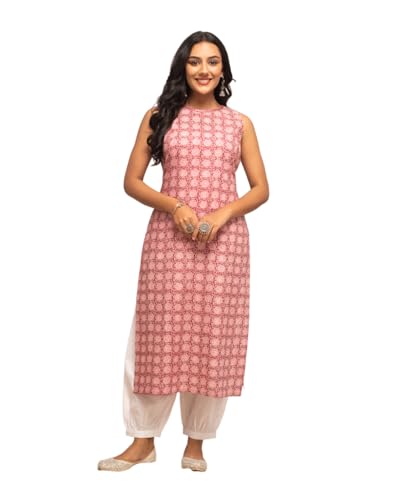 Image of FIORRA Womens Cotton Straight Fit Floral Printed Kurta