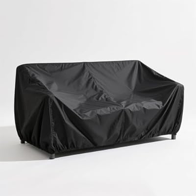 HREFEU Patio Furniture Set Cover Outdoor Sectional Sofa Set Covers Outdoor Table and Chair Set Covers Water Resistant Large( 74" L x 47" W x 28" H (Black))