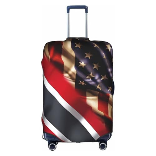 Travel Luggage Cover Vintage Trinidad And Tobago Flag Fashion Washable Baggage Suitcase Protector Fit For Luggage Medium