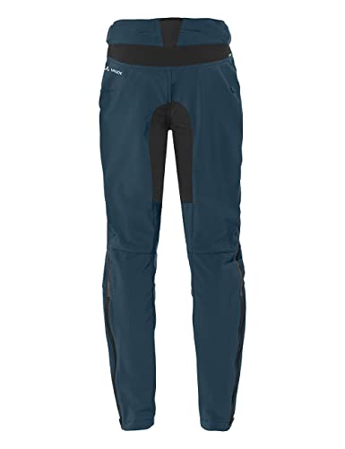 VAUDE Qimsa Softshell Pants II Fahrradhose Damen, Winddichte Softshellhose Damen für Ganzjahres-Biker, Fahrradhose Winter Damen atmungsaktiv & wasserabweisend – in Blau, Größe: 40