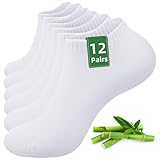 AYESY Bambus Sneaker Socken, 12 Paar Atmungsaktive Sportsocken, Kurze...