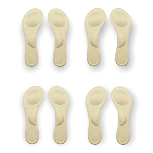 4 pares de plantillas invisibles de esponja de gamuza beige miniatura 1