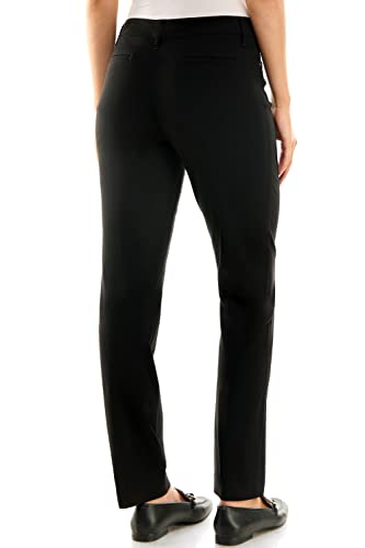 Zac & Rachel Women's Millennium Fabric Pull-On Pants - Slim Leg Comfort Fit In Polar Wind