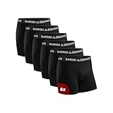 [DANISH ENDURANCE] メンズボクサーパンツ コットン 通気性 6/10組, ブラック, M