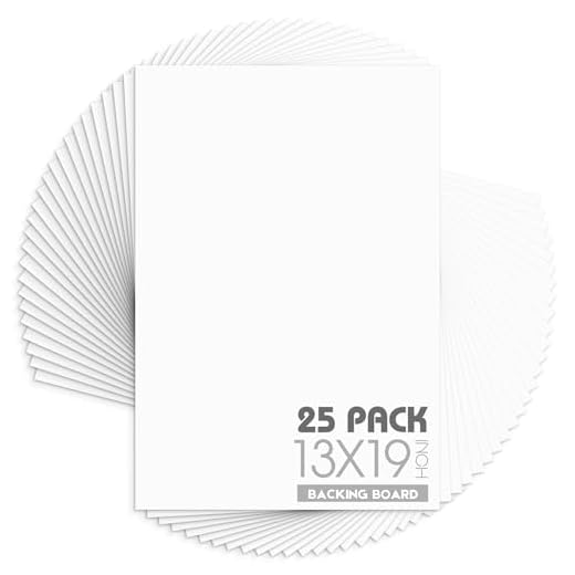 Durable 4-Ply White Backing Boards (Pack of 25)
