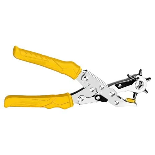 Holdes Pince perforatrice revolvante, outils de poinçonnage pour le travail du cuir, pince à poinçonner rotative haute performance, outils de poinçonnage...