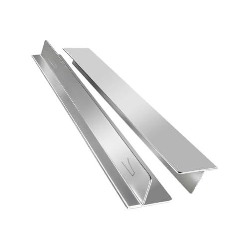 Image of Stove Counter Gap Covers(2PCS), Stainless Steel Gap Cover, Cooktop Trim Kit, Kitchen Stove Gap Guards, Oven Gap Filler, Heat Resistant & Effectively Protect Stove Gap Filler(13.7"-27.5") (Silver)