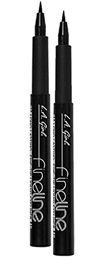 L.A. Girl Fineline Long Lasting Fine Tip Liquid Eye Liner - Pack of 2