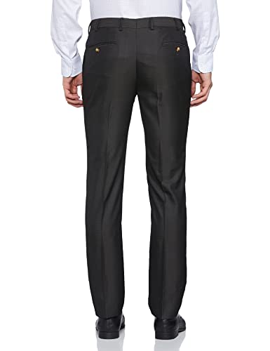 Image of Raymond Men Men's PLEATLESS Slim FIT Dark Brown Formal Trouser