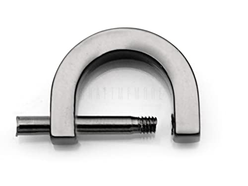 CRAFTMEMORE 1/2 Inch (Inside Width) D-Rings with Closing Screw Shackle DIY Purse Handle Connector Dee Ring Leather Craft 4 pcs WP62 (Gunmetal Black)