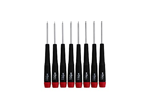 Wiha 26791 Precision Torx T1-T8 Set, 8-Piece,(Red, Black) #TOP2