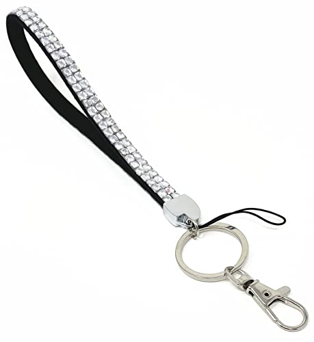 Doliphine 34 Colors Rhinestone Bling Wristlet LANYARDs keychain with keyring and Clasp for Key/ID badge/Cell Phone (Clear) Doliphine 34 Colors Rhinestone Bling Wristlet LANYARDs keychain with keyring and Clasp for Key/ID badge/Cell Phone (Clear)