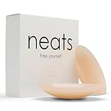 Picture of NEATS Grippy Nipple Covers for Women, Reusable Hypoallergenic Silicone Pasties, Non-Adhesive Body-Heat Activated, Invisible No-Show Breast Covers Champagne