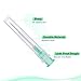100 Pack 21 Gauge 1 Inch Needle 25mm with Cap, 21 Ga Disposable Needles for Industrial, Scientific Labs, Individually Wrapped