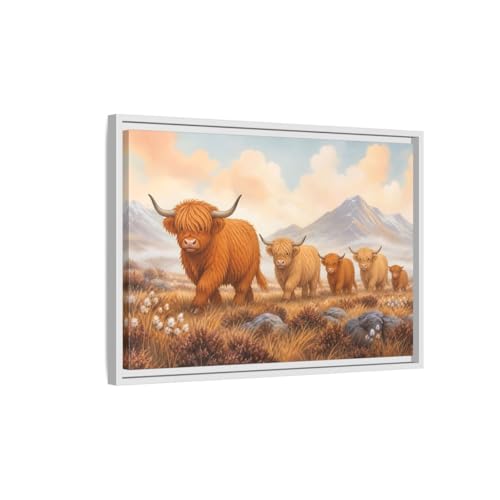 Tableau vache Highland : une touche de nature sauvage et chaleureuse chez vous