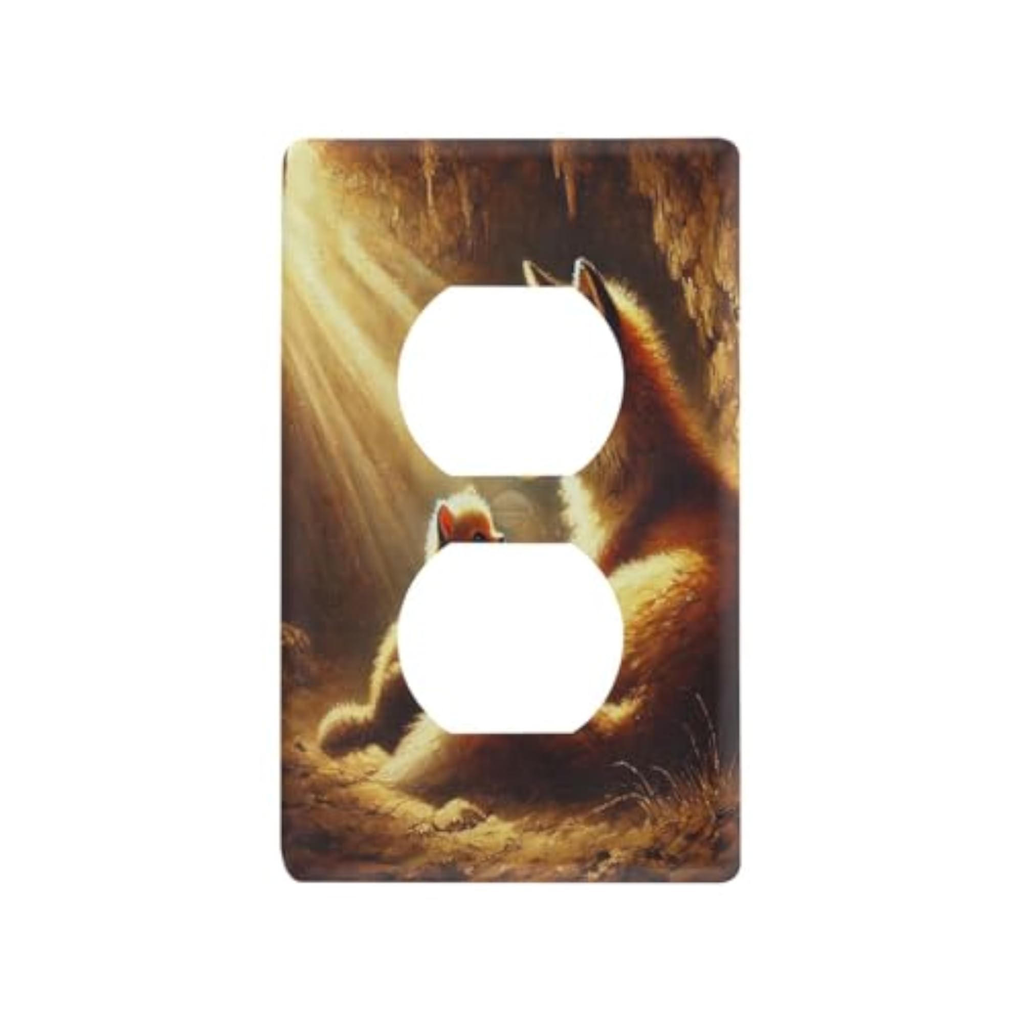 Fox Sun Cave Outlet Cover, Decorative Wall Plate