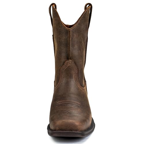 Image of SUREWAY Men's 10 inch Western Cowboy Work Boots for Men Square Toe,Premium Full Grain Leather,GoodyearWelted,Superior Oil /Slip /Water Resistant