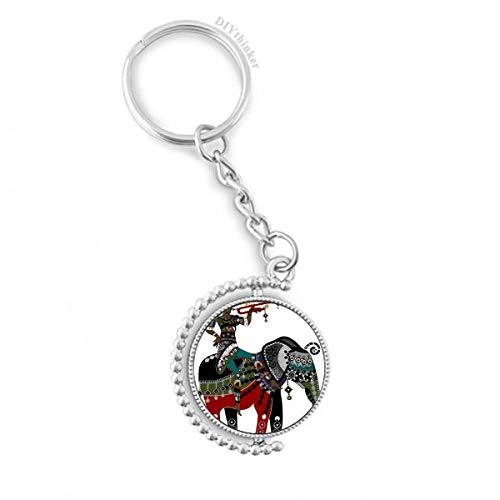 Llavero de cadena rotativo DIYthinker con diseño de elefante para vestir