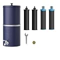 Waterdrop 2.25G Gravity Water Filter System, NSF/ANSI 42&371 Standard, Stainless Steel System with 4 Carbon Filters, Reduces 99% of Lead and Chlorine for Home, Camping, Emergencies