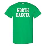 UGP Campus Apparel AS01 - North Dakota Fighting Hawks Basic Block T Shirt - Large - Irish Green