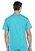 Men Scrubs Set Workwear Professionals WW695 V-Neck Top & WW190T Tapered Leg Fly Front Cargo Pant, Teal Blue- M Top/M Tall Pant