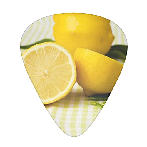 Ensemble de 12 médiators de guitare jaune citron pour guitare acoustique, guitare électrique, contrebasse, ukulélé - Les Beatles, Paul McCartney, John Lennon, RIngo Starr, George Harrison Ensemble de 12 médiators de guitare jaune citron pour guitare acoustique, guitare électrique, contrebasse, ukulélé