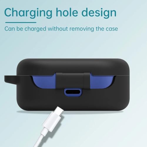 Image of Printme Compatible for Oneplus Nord 2R, Case Cover Silicone, Soft Shockproof Protective Cover with Metal Keychain [Earbuds Not Included] (Black)