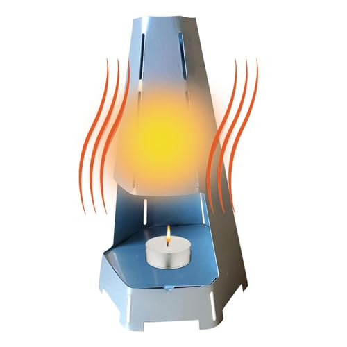 Calentador De Velas De Té - Soporte Calefactor Antiviento para Tea Lights | Calentador Portátil para Interiores y Exteriores | para Mesa Chimenea Terraza Dormitorio Acampada