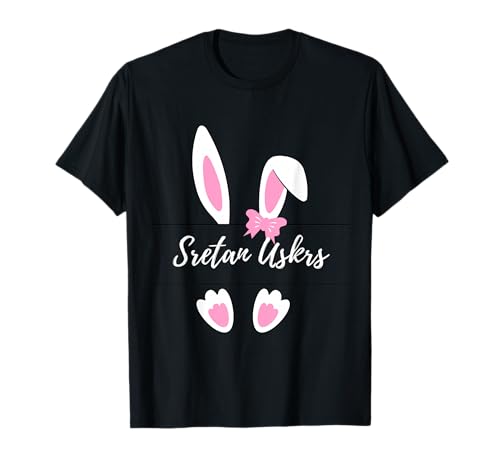Sretan Uskrs Happy Easter Croatian Graphic Novelty T-Shirt