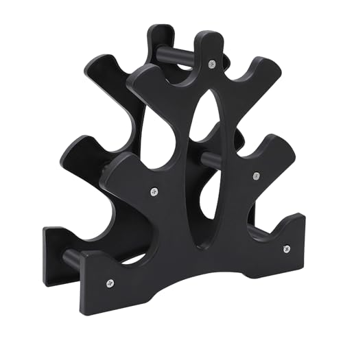 Estante de pesas de 3 niveles para mancuernas, soporte portátil para mancuernas, soporte para mancuernas para el hogar, soporte de pesas para ejercicio para gimnasio en casa