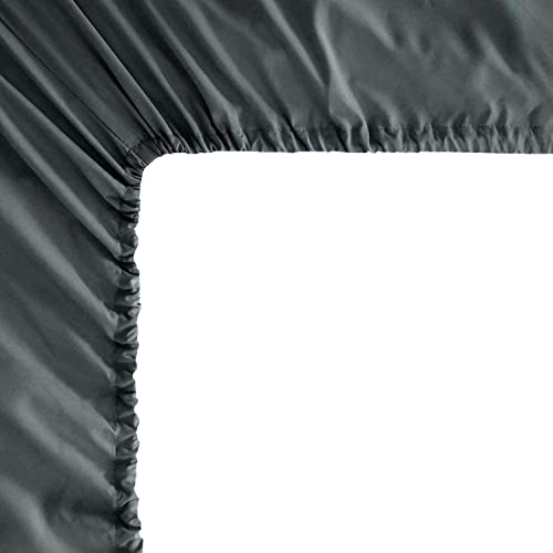 Image of Mocassi Full Sheet Set - Luxury Hotel 1800 Premier Bedding Sheets & Pillowcases - Ultra Soft Breathable & Cooling Bed Sheets - Deep Pocket - Wrinkle Resistant - 6 Piece Set - Full, Gray