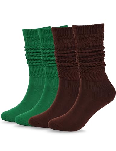 Image of Buauty Slouch Socks for Women, Soft Extra Long Chunky Scrunch Knee High Sock Winter Knit Slouchy Socks Leg Warmmers