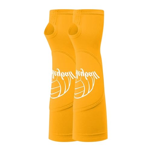 Valcatch Volleyball Arm Sleeves Passing Hitting Forearm Sleeves with Protection Pads and Thumb Hole Volleyball Wrist Guard