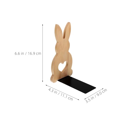 Lapin en bois pour rompre le vide des bibliothèques et étagères - 2