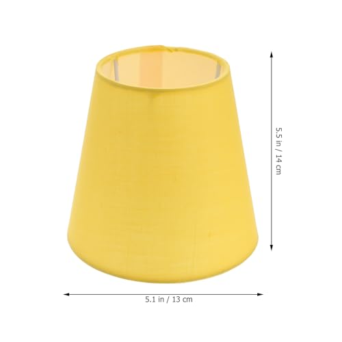 Image of Angoily Macaron Fabric Lamp Shade Hanging Ceiling Cover for Chandelier Light Weight Easy to Install Softens Bright Light for Home Decoration