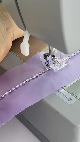 Pie para Coser Sequins y Perlas Transparente miniatura 3