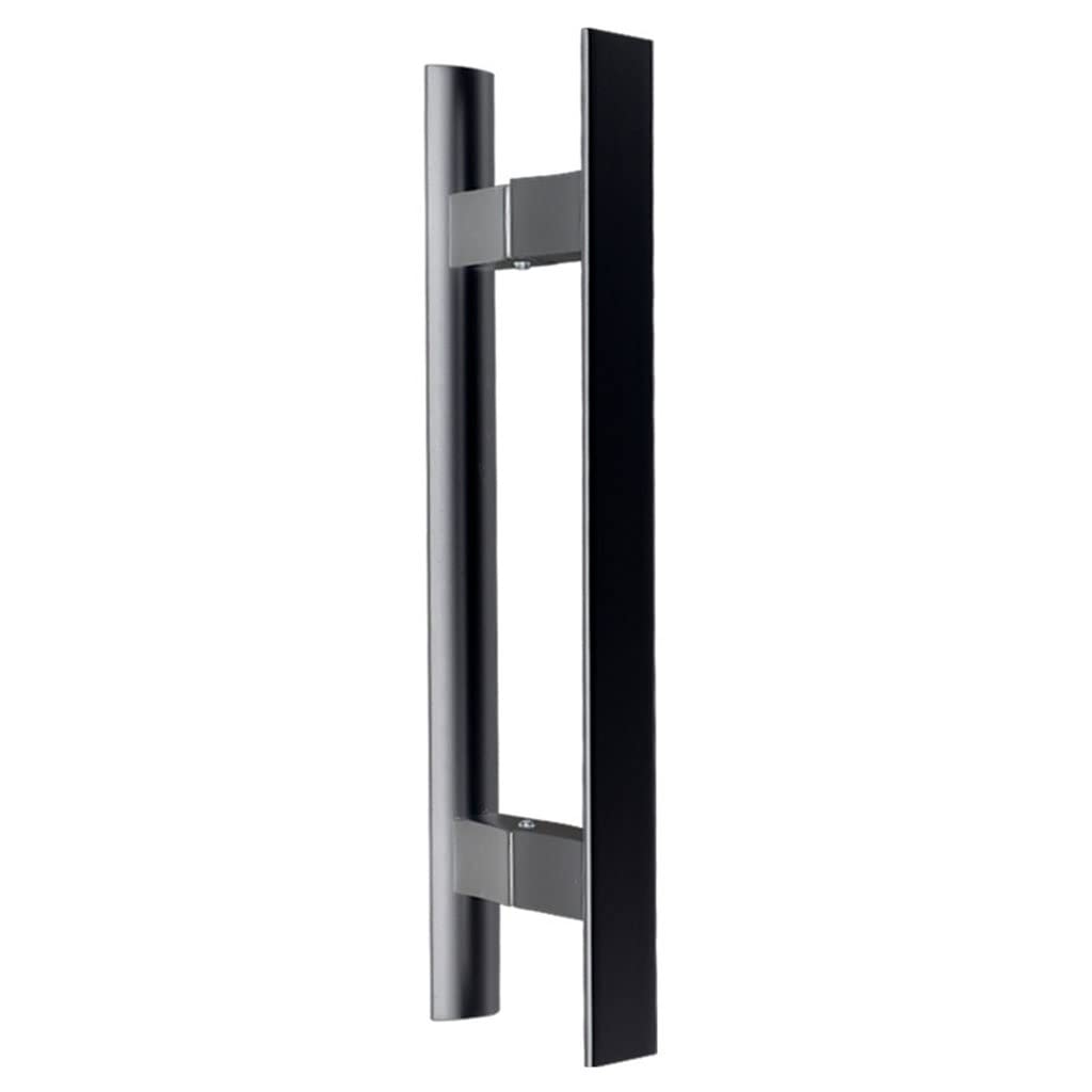 Klamka do drzwi przesuwnych Heavy Duty Barn Door Hardware Handle Szafa Dwustronna klamka do drzwi, stop aluminium (Color : Black, Size : 500MM)