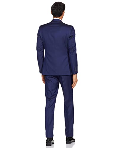 Image of Raymond Wool Blend Men's Full Sleeve Contemporary FIT Dark Blue Formal Suit