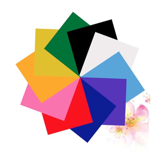 Housoutil 10Pcs PU Heat Transfer Film for Clothing Multicolor DIY Lettering Membrane and Washable Suitable for Fabrics Stretchable and Elastic Design