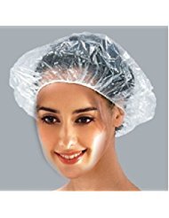 Disposable Shower Cap,100 Pcs Plastic Shower Caps Large Thick Elastic Bath Cap For Women Spa,Home Use,Hotel and Hair Salon
