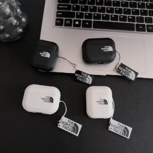 人気 限定 潮牌 イヤホンケース ForAirpodsケース ストリートブランド ザ ノース ストラップ付き スノーマウンテン エアーポッズ カバー 第1世代/第2世代 ins風 個性 かっこいい 耐衝撃 全面保護 紛失防止 (ForAirPods3,A)