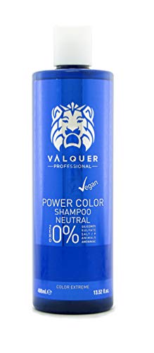Valquer - Power Color, Champú Vegano Sin Sulfatos - Potenciador de Color, Neutro, 400 ml, Para Cabellos Teñidos