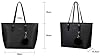 URAQT Cabas Femme, Grand Sac à Main Femme, Cabas Fourre-Tout Cuir PU Rigide, Sac à Main Shopping Femme Grand Format, Shopper Porté Epaule Bandoulière Grande Capacité A4 #2