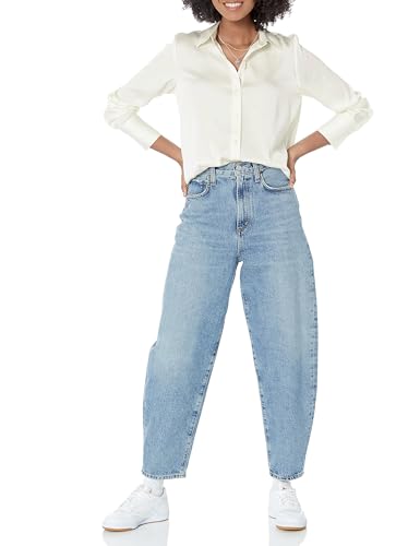 Amazon Essentials Women's Regular-Fit Satin Button Down Blouse (Available in Plus Size)4