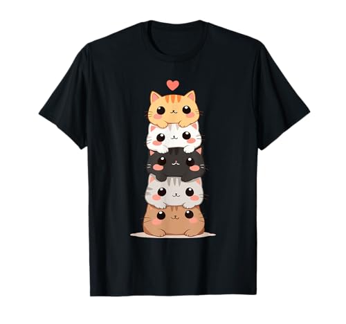 Lindos gatos, niños y gatitos, Amante de los gatos | Anime y Kawaii, Gato Camiseta