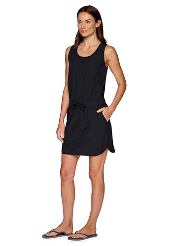 RBX Tank Dress for Women, Quick Drying Stretch Woven Hiking Golf Dress, Drawstring Waist Beach Dress Coverup with Pockets3